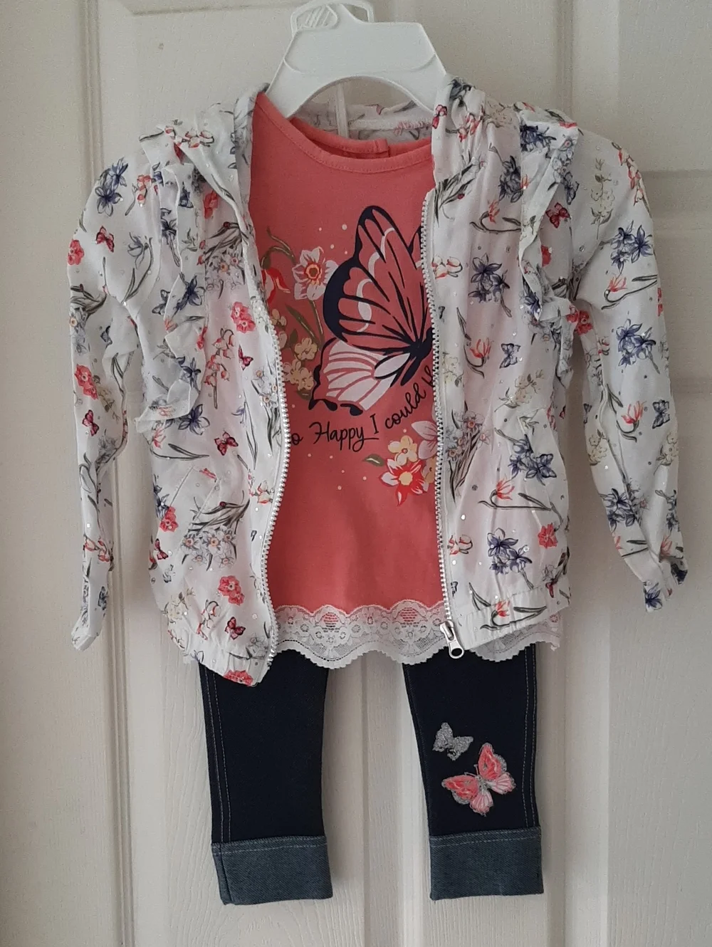 Little Lass 3 Piece Butterfly Design 3T